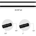 thumbnail image 2 of eTeckram 1" Double Curtain Rod with Trumpet Finials - 28''to 48'', Black, 2 of 5