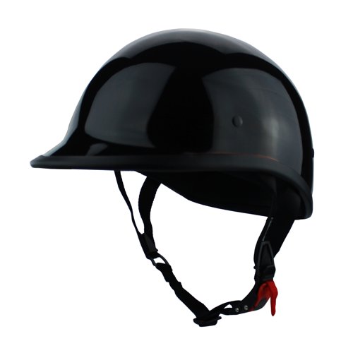 Beanie Cruiser DOT Motorcycle Half Helmet Gloss Black