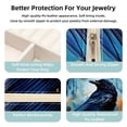 thumbnail image 3 of Crow Travel Portable Earring Organizer Decorative Box Necklace Holder: Square Jewelry Storage for Rings, Earrings, Necklaces, Bracelets, and More - Suitable for Girls and Women, 3 of 6