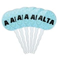 thumbnail image 1 of Alta Cupcake Picks Toppers - Set of 6 - Blue Speckles, 1 of 1