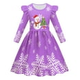 thumbnail image 1 of LUOGENLI Robe Enfant Noël Robes Filles Fête Danse Enfants Noël Robe Princesse Robe pour Filles Violet 7-8 Ans, 1 of 4