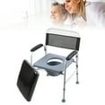 thumbnail image 3 of Chaise Commode Réglable en Hauteur, avec Accoudoirs, Chaise Pliante Commode, Stable et Fiable, pour Personnes Âgées Aînés Handicapées Grands-Parents, Chaise de Toilette Commode 27.6 X 22.8 X 7., 3 of 8
