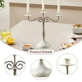 thumbnail image 6 of Zxpjkyu Multi Arm Candelabra Candelabrum Home Kitchen Dining Room Candlestick Holder White with 3 Arms, 6 of 9