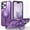 Purple, variant on Dteck for iPhone 16 Pro Case with Invisible Magnetic 360° Rotating Stand,Compatible with MagSafe,Military-Grade Drop Protection Shockproof Bumper Translucent Case for iPhone 16 Pro,Purple