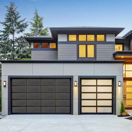 IFANLANDOR 32Pcs Black Rubber Magnetic Panels for Garage Door Decor with Faux Windows Design