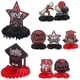 thumbnail image 1 of KAKOWELY 9 piezas de decoraciones para fiesta de graduación, adornos de papel de panal para mesa de graduación, 1 of 4