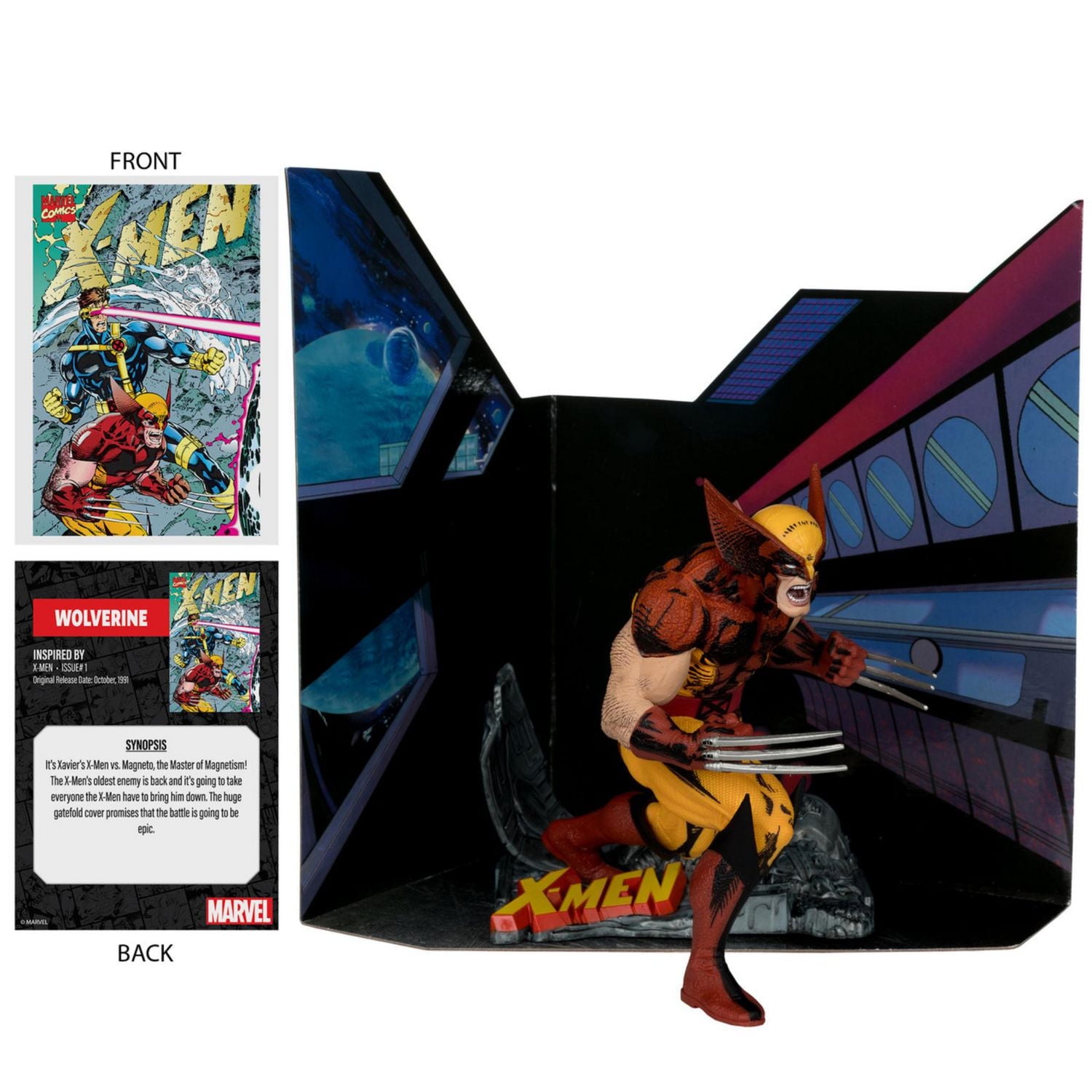 Wolverine (X-Men #1) Posed Figure w/Scene