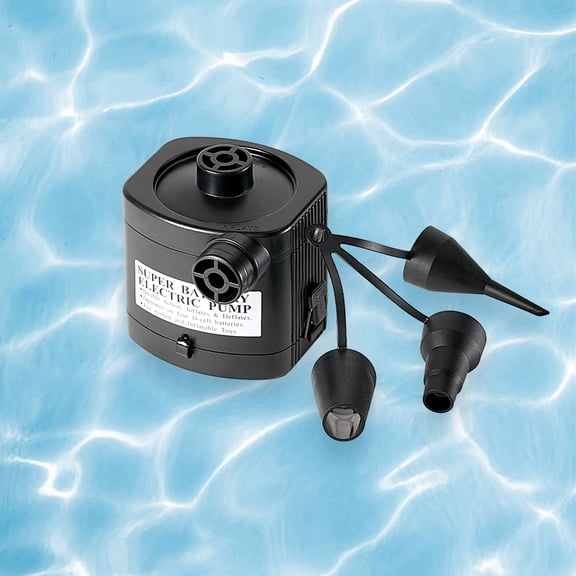 Swim Central 4.25" Black Battery Operated Air Pump for Inflatables