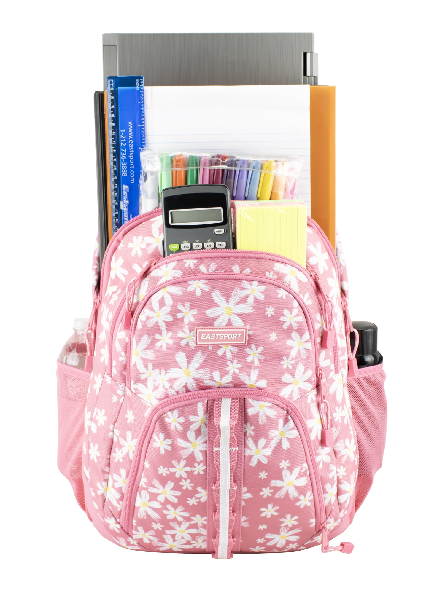 Eastsport Unisex Rally Sport 2.0 Backpack, Pink Traditional Daisy