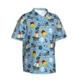 thumbnail image 2 of Fotbe Pirate Marine Animals Hawaiian Shirt for Men Unisex Summer Beach Casual Short Sleeve Cotton Linen Button Down Shirts-XX-Large, 2 of 9