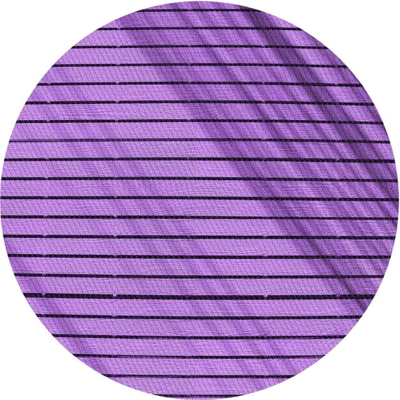 Ahgly Company Indoor Round Patterned Heliotrope Purple Area Rugs, 6' Round