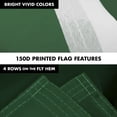 thumbnail image 5 of G128 Combo Pack: 5 Ft Tangle Free Aluminum Spinning Flagpole (White) & Solid Dark Green Color Flag 2x3 Ft, LiteWeave Pro Series Printed 150D Polyester | Pole with Flag Included, 5 of 9
