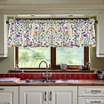 thumbnail image 3 of Yayeee Kitchen Curtains Tier Set of 2 Light Filtering 57"x24" Over Sink Window Panels, Green Wildflower Pattern, 3 of 7