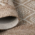 thumbnail image 4 of TOWN & COUNTRY TERRA Nalani Textured Diamond Hand-Knotted Flatwoven 100% Natural Jute Area Rug, Brown, 8'x10', 4 of 10