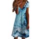 thumbnail image 1 of Gibobby Vestidos Casuales para Mujer Vestido azul casual de verano para mujer Vestido con cuello en V y manga suelta Vestido de columpio fluido(Azul claro,XL), 1 of 5
