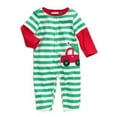 thumbnail image 2 of First Impressions Infant Boys Green Christmas Tree & Truck Coverall Sleeper 3-6m, 2 of 2