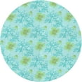 thumbnail image 1 of Ahgly Company Machine Washable Indoor Round Transitional Medium Turquoise Green Area Rugs, 6' Round, 1 of 7