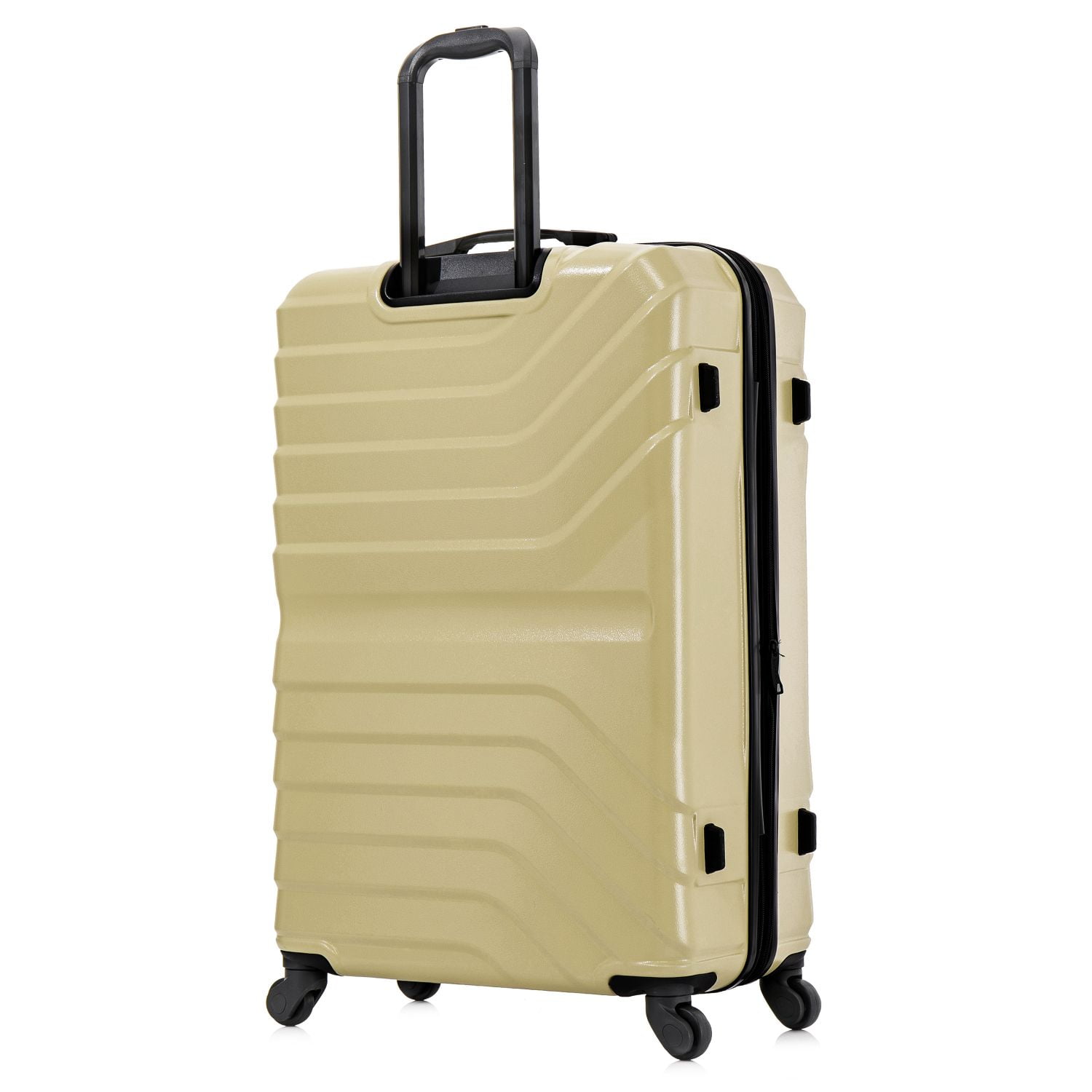 InUSA AURUM 28" Hardside Lightweight Checked Luggage with Spinner Wheels, Handle and Trolley, Champagne