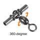thumbnail image 4 of Conector Giratorio, 156lb Acero Inoxidable Cruce de Línea de 3 Vías para Pesca, Negro Paquete de 50, 4 of 7