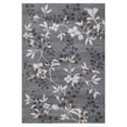 thumbnail image 1 of Grey Modern Botanical & Floral Area Rug - Washable, Non-Slip, Soft Low Pile, Collapsible, Mark Resistant Carpet for Living Room, Bedroom, Dining Room, Home Decor - Grey, USA, 8x10ft (244x305cm), 1 of 8