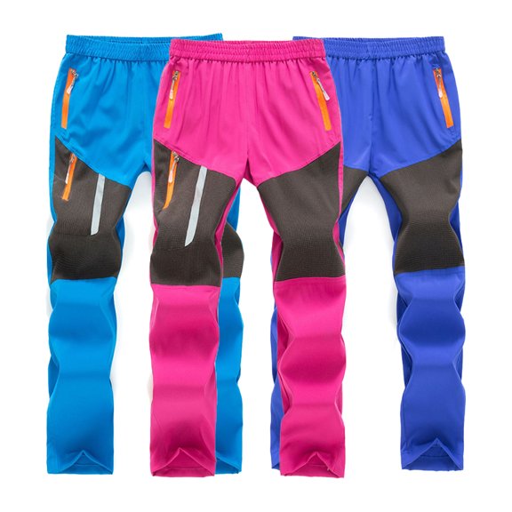 WOLLED Kids Toddler Boys Girls Spring Fall Cargo Joggers Pants Youth Quick Dry Hiking Lightweight Pants for Sports Outdoor with Zipper Pockets 3-13T