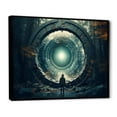 thumbnail image 2 of Designart "Surreal Gateway Stargate Revelation I" Landscapes Framed Wall Art - Traditional Green Surrealism Landscape Hallway Framed Wall Art Decor, 2 of 6
