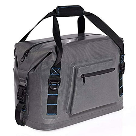 Ivation 36 Can Soft Sided Carry Bag Cooler – Waterproof Heavy Duty TPU Soft Pack Ice Chest Features Welded Seams, Integrated Bottle Opener & Shoulder Strap w/Days of Ice (Best Ice And Water Shield)