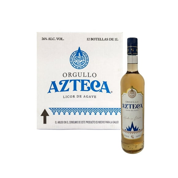 Caja Licor De Agave Orgullo Azteca Joven 1000 Ml Orgullo Azteca Licor de Agave
