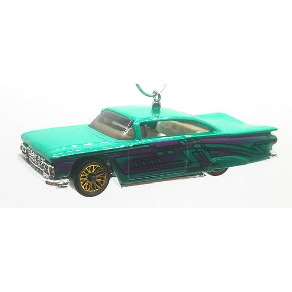 Christmas Ornament for 1959 Chevy Impala Green Purple