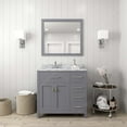 thumbnail image 4 of Caroline Parkway 36" Single Bath Vanity in Gray with White Marble Top and Square Sink, 4 of 5