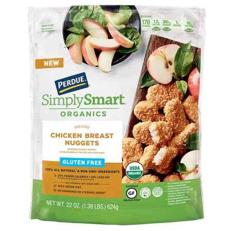 GLUTEN FREE BREADED NUGGET SHAPED CHICKEN BREAST PATTIES WITH RIB MEAT, CHICKEN