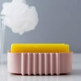 thumbnail image 6 of Double Compartment Soap Dish with Drainage Holes | Large Plastic Soap Holder for Bathroom & Kitchen | No-Spill Soap Box Organizer for Bar Soap | Blue & Pink Color Options, 6 of 6
