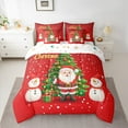 thumbnail image 2 of Castle Fairy Child Santa Claus 7 Pieces Bedding Comforter Set,Xmas Snowman Full Bedding Set Lightweight,Happy New Year Fitted Sheet Flat Sheet,Breathable Home Decor, 2 of 8