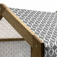 thumbnail image 4 of Damask Pet House, Damask Pattern Tiles Interchangeable Retro Nostalgic Modern Baroque Stencil Art, Outdoor & Indoor Portable Dog Kennel with Pillow and Cover, 5 Sizes, Black White, by Ambesonne, 4 of 4