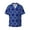 Blue Gold Grid Lantern Shapes, variant on offers the Blue Gold Grid Lantern Shapes for Men's Casual Short-sleeved Shirt, a button-up collared shirt with a pocket, perfect for beach vacations and yacht travel in the X-Large size.