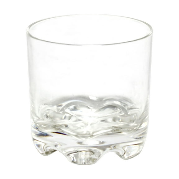 Excellante 12 oz rock glass, heavy base, stackable, polycarbonate, clear, comes in each