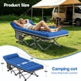 thumbnail image 2 of ELFWOLF 75 x 28 in 500 lb Heavy Duty Folding Camping Cot for Adults with Carry Bag, Portable Sleeping Bed for Indoor Outdoor Use, 2 of 7