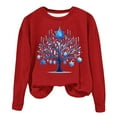 thumbnail image 2 of Fznquz Hanukkah Dress Blouses for Women Fall Winter Crewneck Red Sweatshirts Trendy Long Sleeve Casual Clothes, 2 of 4
