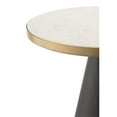 thumbnail image 4 of TOV Furniture Richard 18.5"H Transitional Marble Side Table in White/Black, 4 of 5