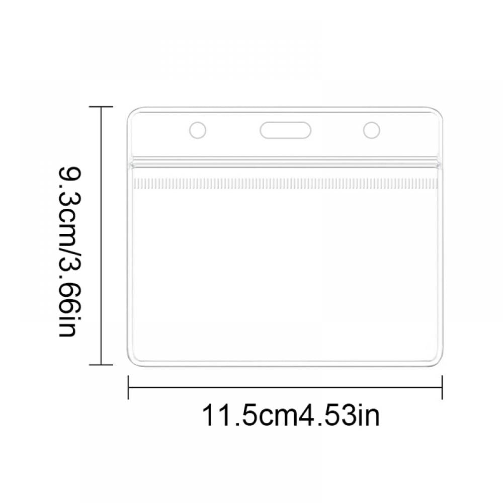 Shengshi 10 Pcs Work ID Card Holder, Vertical Clear PVC Card Holder with  Waterproof and Lanyard - Walmart.com