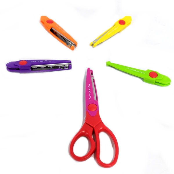 Craft Scissors with 5 Interchangeable Blades, 5 Different Cutting