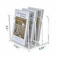 CCOCC Clear Acrylic Organizers - 3 Vertical Compartments Acrylic Folder ...