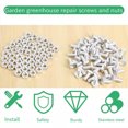 TUMALL 50 Packs Greenhouse Nuts and Bolts Square Bolts Nuts Greenhouse