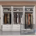 thumbnail image 6 of MADESA 6 Doors 4 Drawers Wardrobe Set Armoire Closet Bedroom Storage Cabinet with Shelves and Hanging Space 94"L Wooden Clothing Organizer Unit - White, 6 of 10