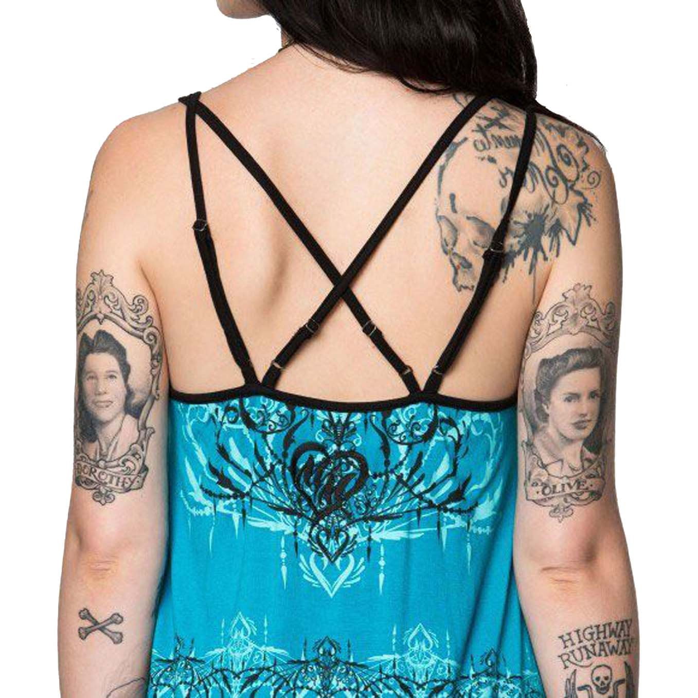 knee length dresses for ladies Metal Mulisha Womens Heartbeat Dress Black Available at Motocrossgiant.com main image 0