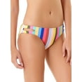 thumbnail image 2 of Juniors' Cutout Salsa Stripe Scoop Bikini Bottom, 2 of 4