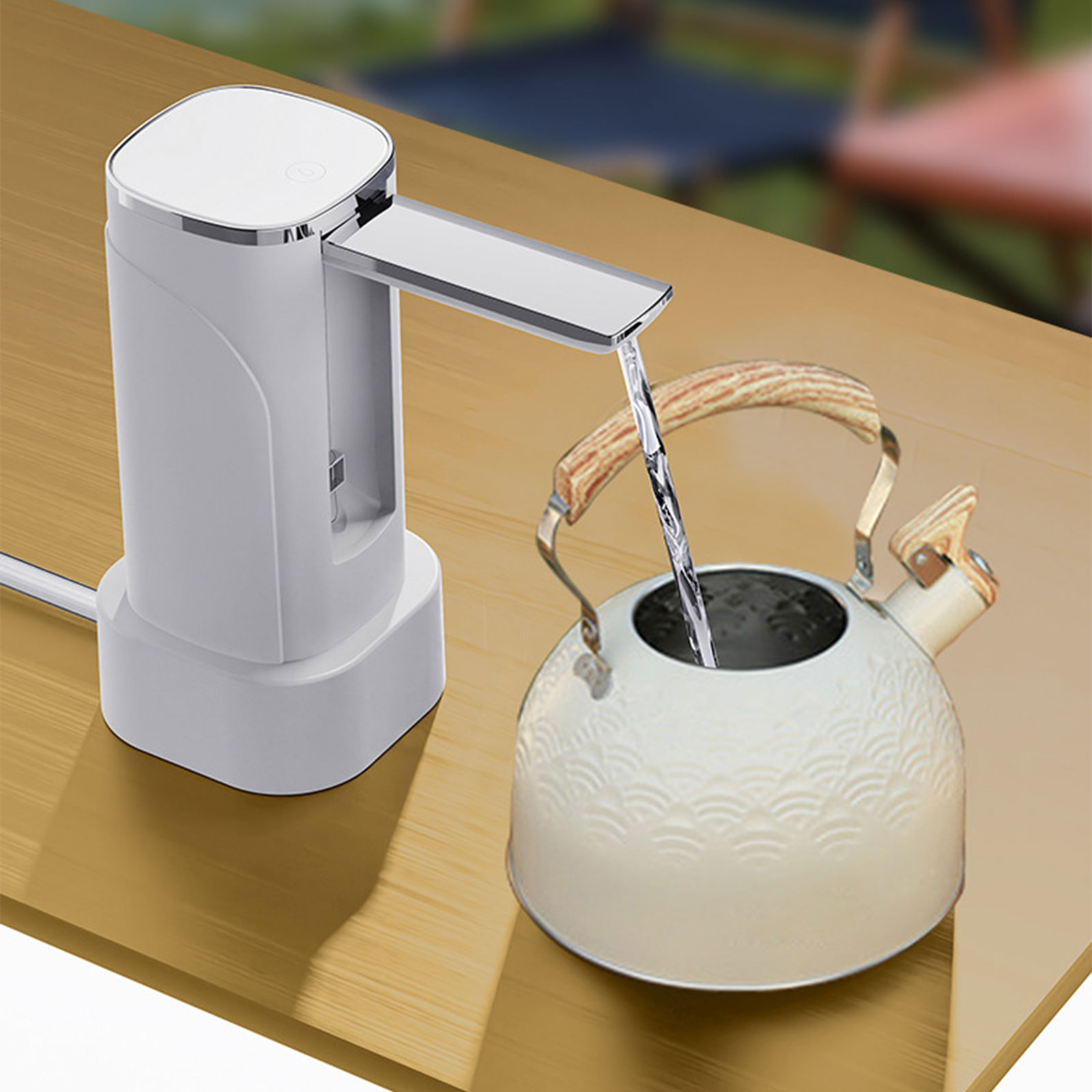 Water Dispenser for Bottle Upgraded LED Display Quantitative Setting Drinking Water Foldable Low Noise Dispenser