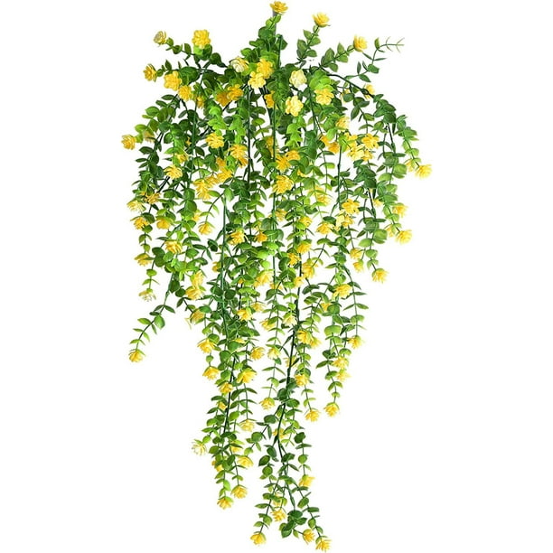 2Pcs Artificial Flowers Boxwood Greenery Garland Ivy Vine Garland