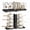 Black, variant on Pots and Pans Organizer, Multi-Layer Thickened Foldable Cookware Rack, Dual Use Horizontal & Vertical Placement, for Kitchen Cabinet & Countertop, Black