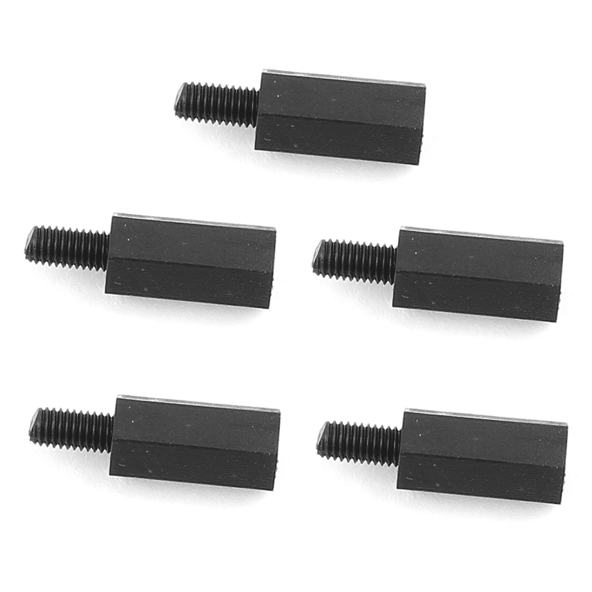 1000Pcs M3 12mm+6mm Nylon Spacer Hex Stand-Off Pillar for Motherboard,1000 x Hexagon Standoff Spacers,black